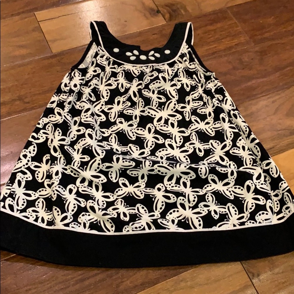 Black and white butterfly dress